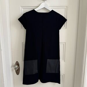 Black Casual Kids Dress with Pockets